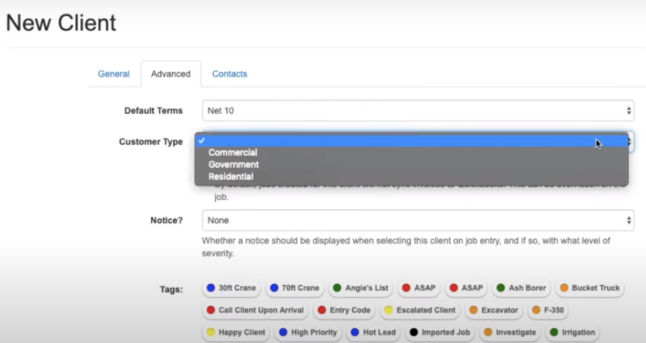 Customer types Singleops