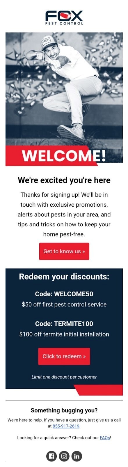Fox Welcome Discount