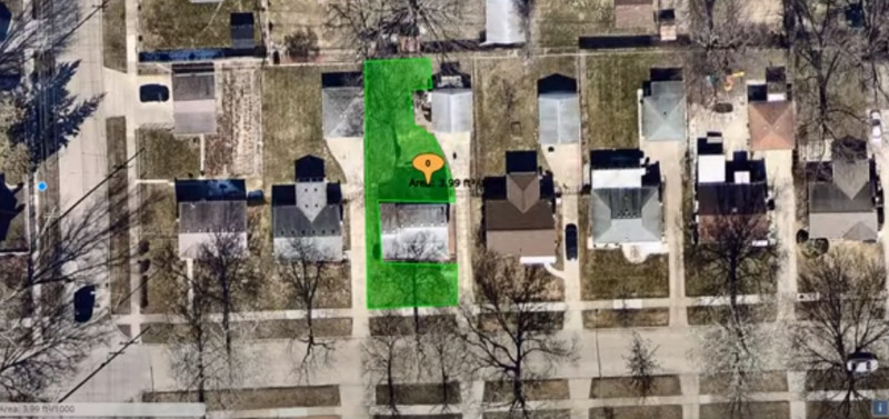 Aerial GPS view of yard