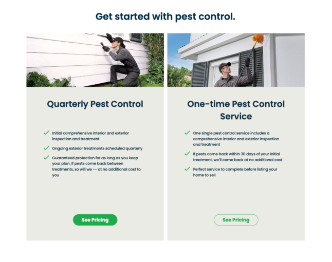 Pricing Plans Terminix