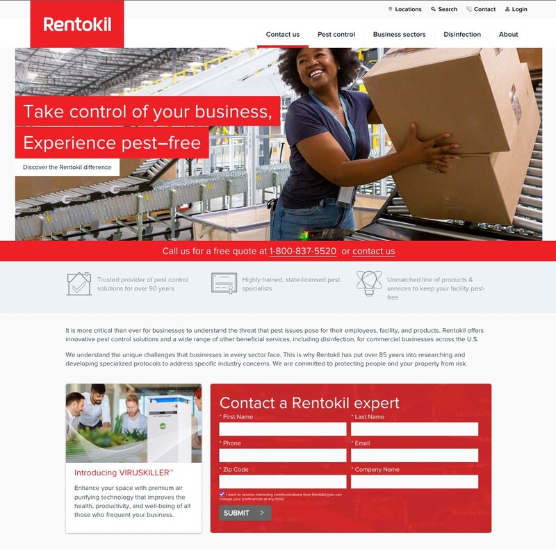 Rentokil Home Page