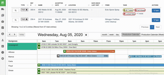 SingleOps Scheduling via calendar