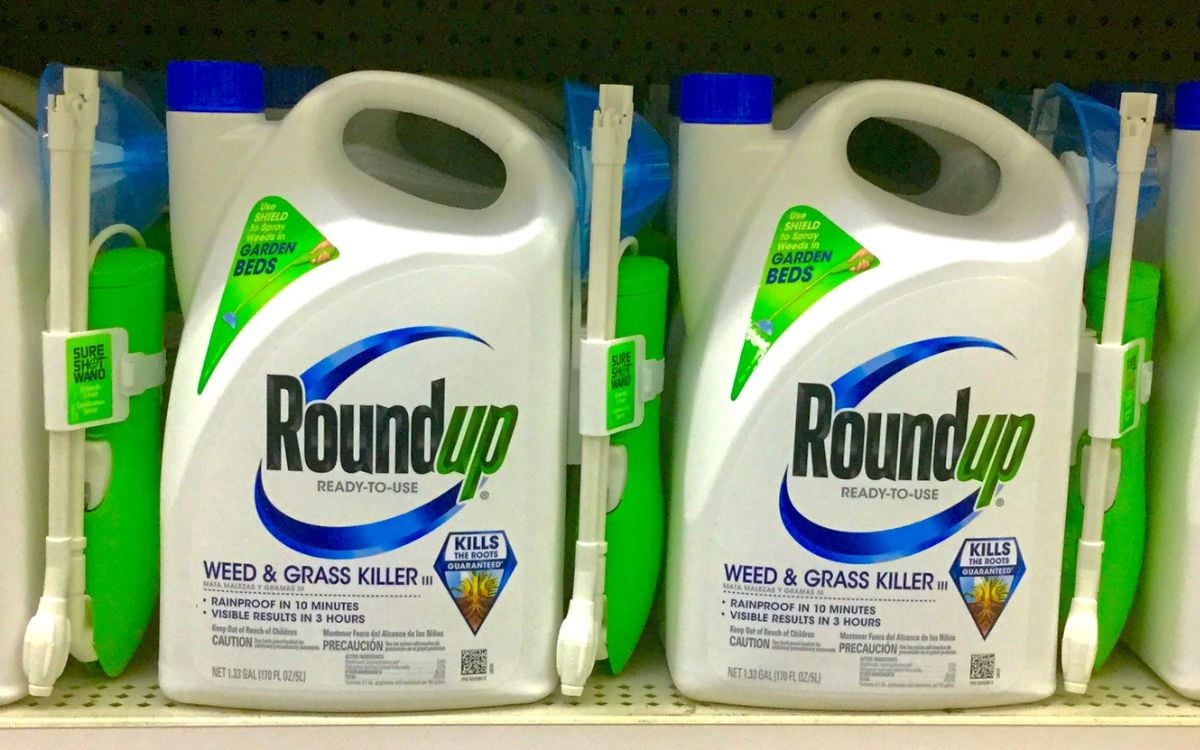 Roundup Weed Killer on store shelf