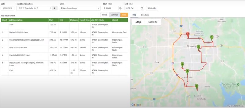 Arborgold Routing Screenshot