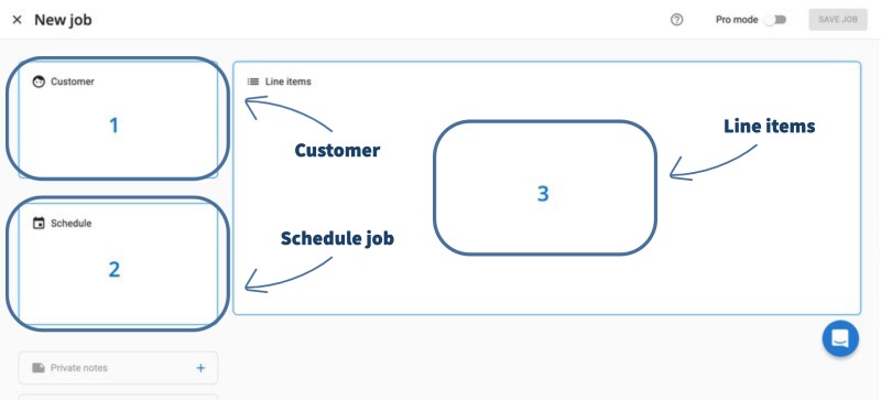 Housecall Pro Create Job (Initial Screen)