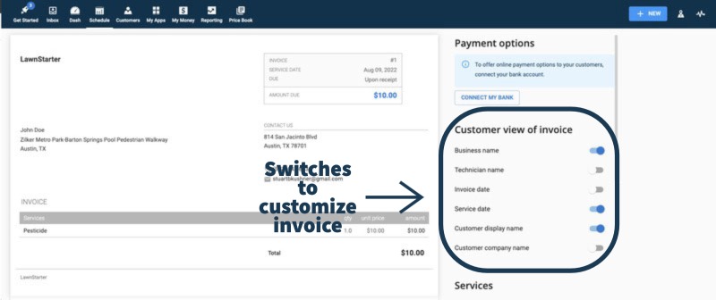 Housecall Pro Customize Invoice