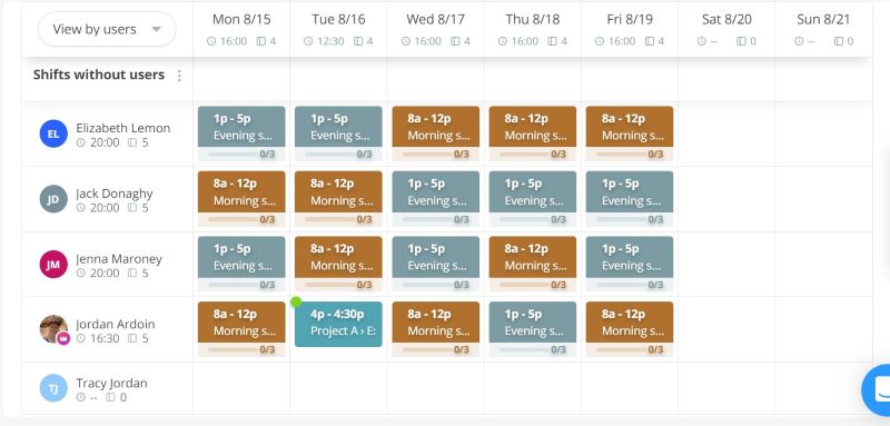 Job scheduler - calendar view