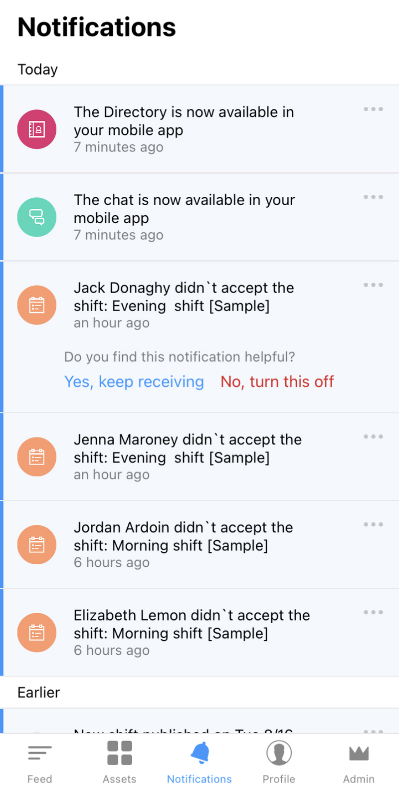 Mobile notifications