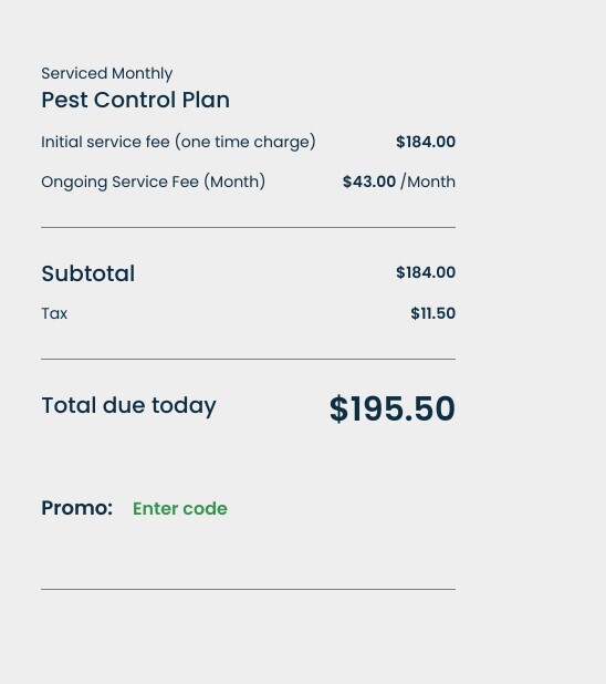 terminix cart page
