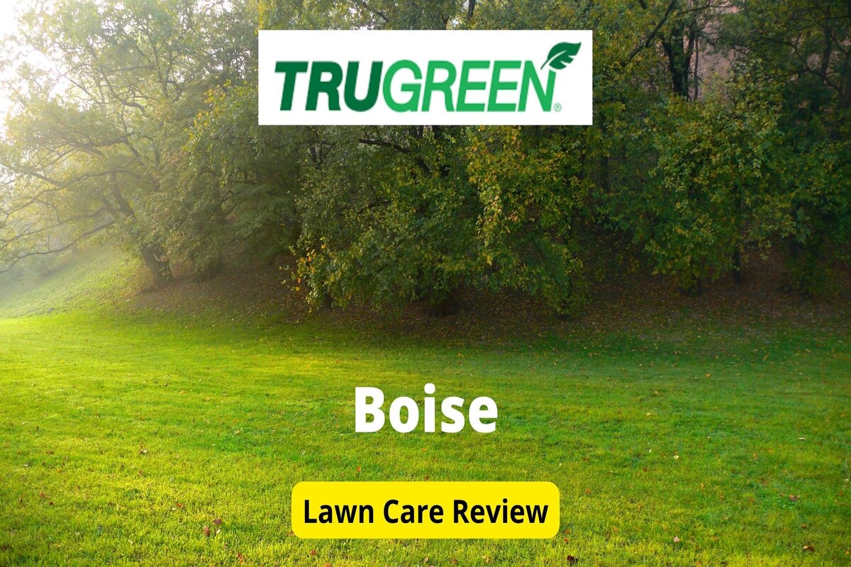 Text: trugreen in boise | Background Image: Green Filds with thick green trees