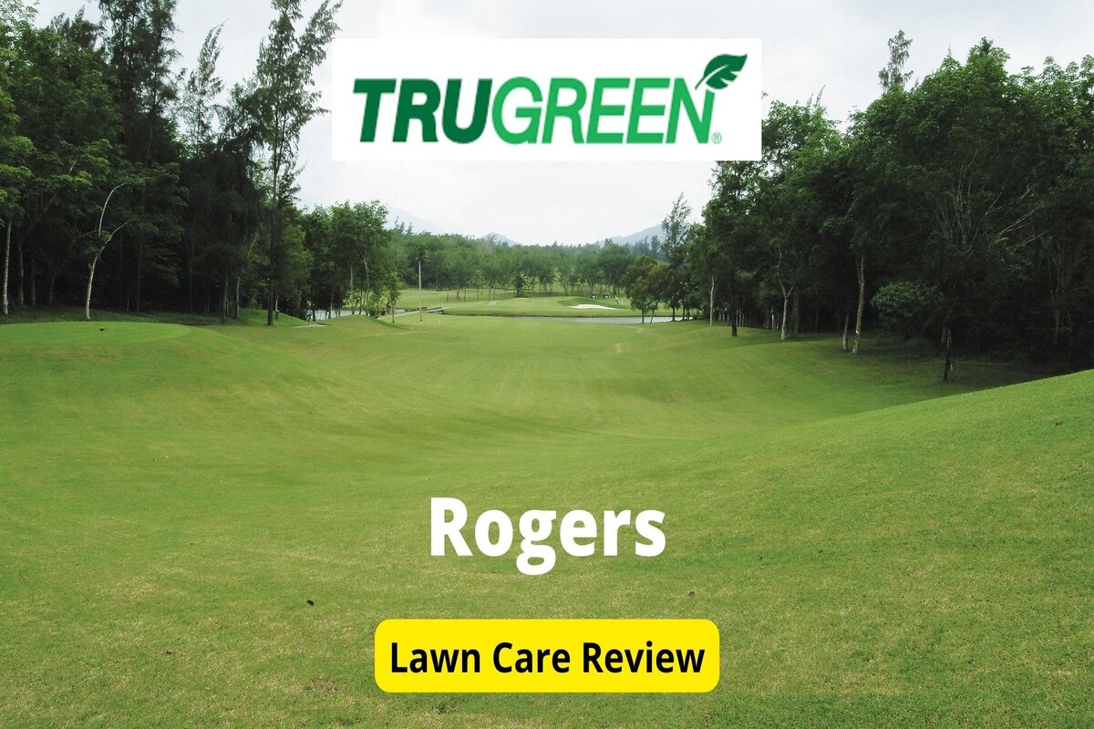Text: Trugreen in Rogers | Background Image: Grassy Field