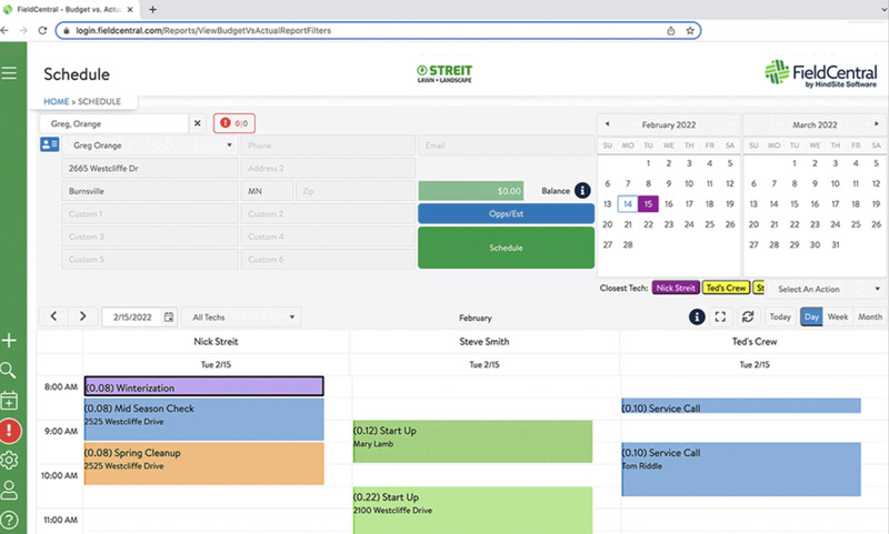 Hindsite Schedule