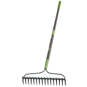 AMES 28252100 16-Tine Steel Double Play Bow Rake with Fiberglass Handle, 64-Inch