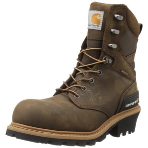 Carhartt Men's 8" Waterproof Composite Toe Leather Logger Boot CML8369