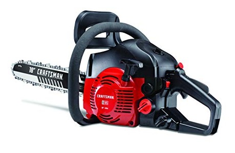 CRAFTSMAN 42cc-18 (2020 Model) S185 42cc Full Crank 2-Cycle Gas Chainsaw-18-Inch Bar and Automatic Chain Oiler-Carrying Case Included, Liberty Red