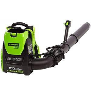 Greenworks BPB80L00 80V 145MPH - 580CFM Cordless Backpack Blower