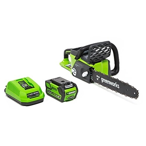 Greenworks 40V 16" Brushless Cordless Chainsaw, 4.0Ah Battery and Charger Included