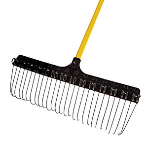 Groundskeeper The II Rake, 21-inches Wide, 55-inch Fiberglass Handle