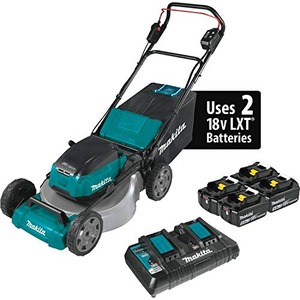 Makita XML07PT1 36V (18V X2) LXT Brushless 21" Commercial Lawn Mower Kit with 4 Batteries (5.0Ah), Teal
