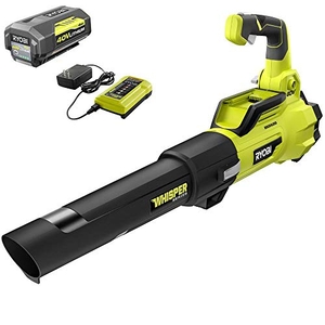 RYOBI RY40470VNM 125 MPH 550 CFM 40-Volt Lithium-Ion Brushless Cordless Jet Fan Leaf Blower - 4.0 Ah Battery and Charger Included