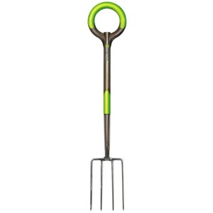 Radius Garden 203 PRO Garden Stainless Steel Digging Fork, One Size, Original Green