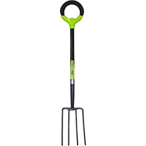 Radius Garden 25302 Pro-Lite Carbon Steel Digging Fork, Green