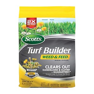 Scotts Turf Builder Weed and Feed 3; Covers up to 5,000 Sq. Ft., Fertilizer
