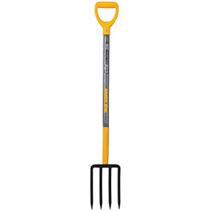 True Temper 2812200 4-Tine Spading Digging Fork with 30 in. Hardwood D-Grip Handle, 30 Inch