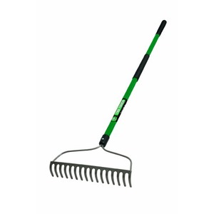 Truper 32404 Tru Tough Welded Bow Rake, 16-Teeth, Fiberglass Handle