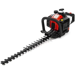 XtremepowerUS 81066 26cc 2-Cycle Gas Powered Hedge 24-Inch Double-Sided Shrub Trimmer Recoil Trim Blade Clipper Saw Bushes