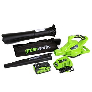 Greenworks 40V (185 MPH) Brushless Cordless Blower / Vacuum, 4.0Ah Battery and Charger Included 24322