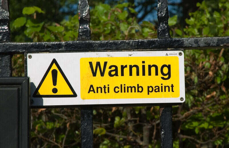 Anti-climb paint