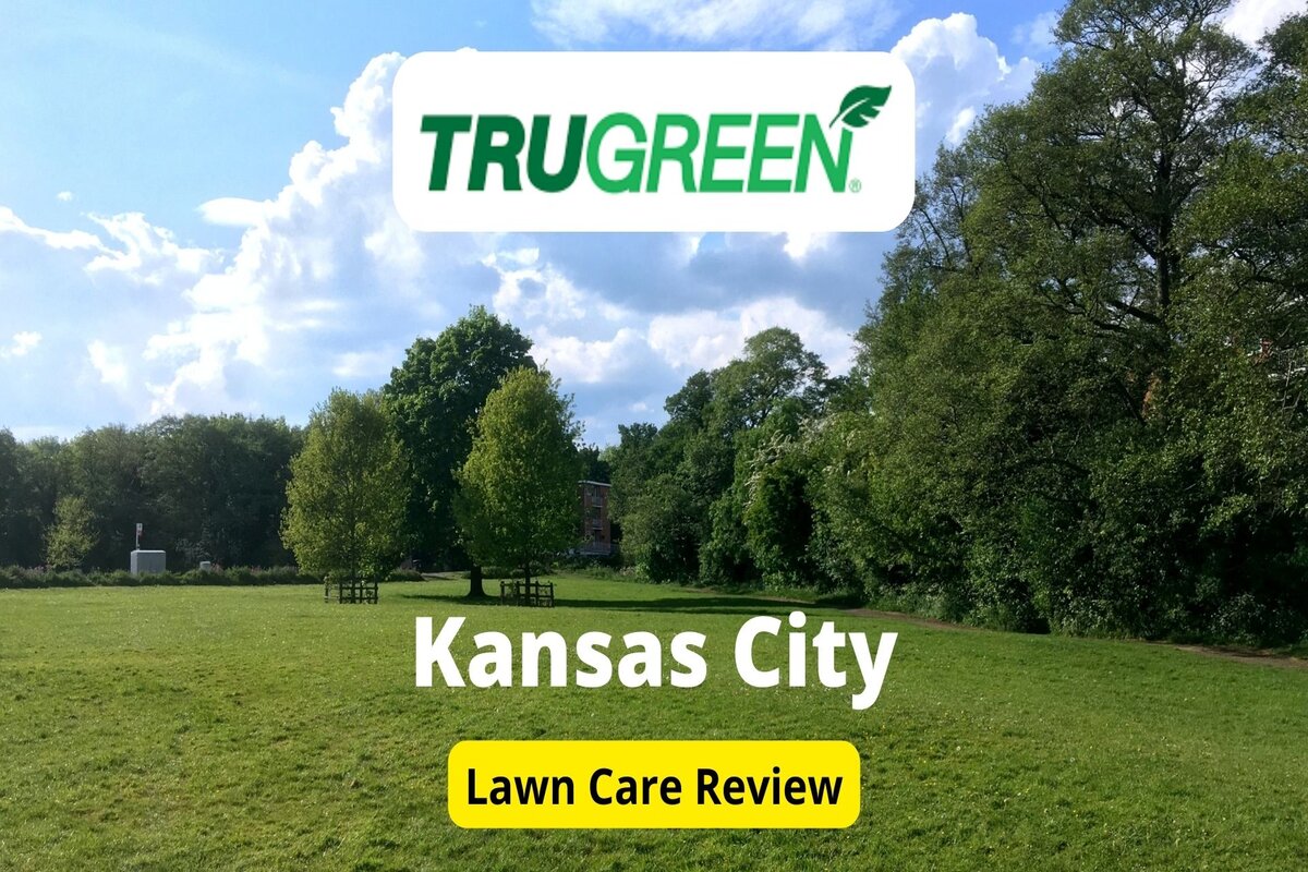 Text: Trugreen in Kansas | Background Image: Green grass field with trees