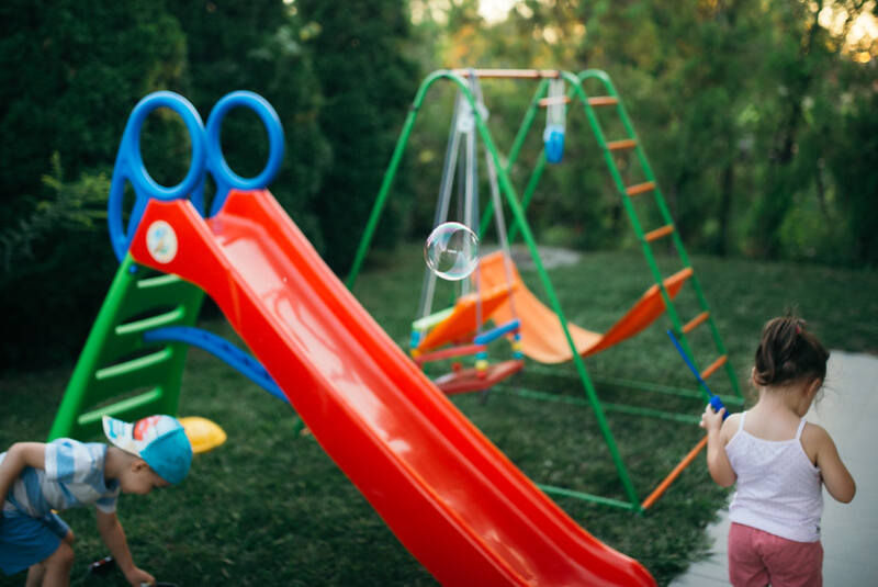 play area in backyard