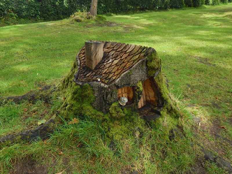 fairy house made of stump