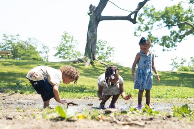 Children playing outdoors