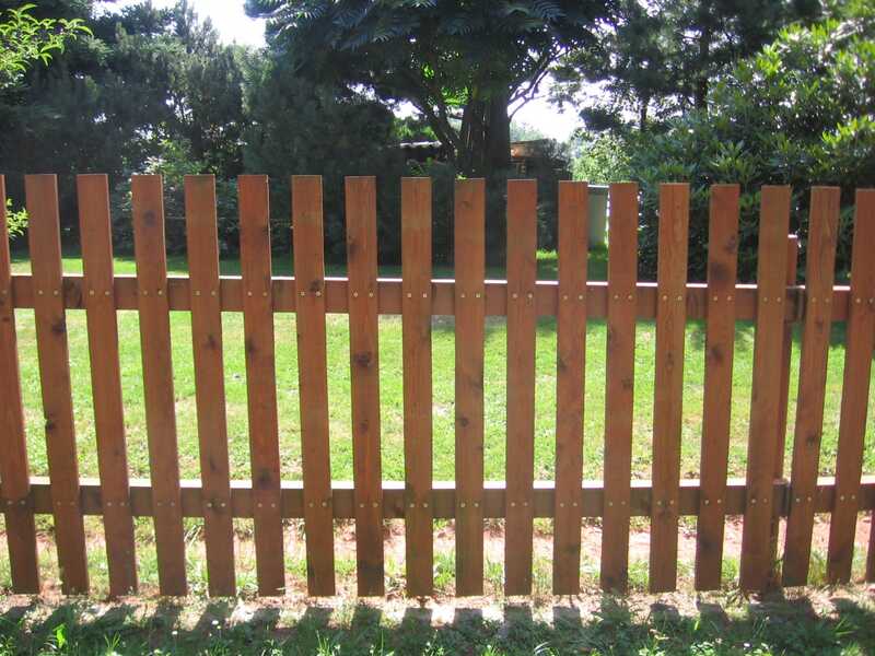 wooden picket fence