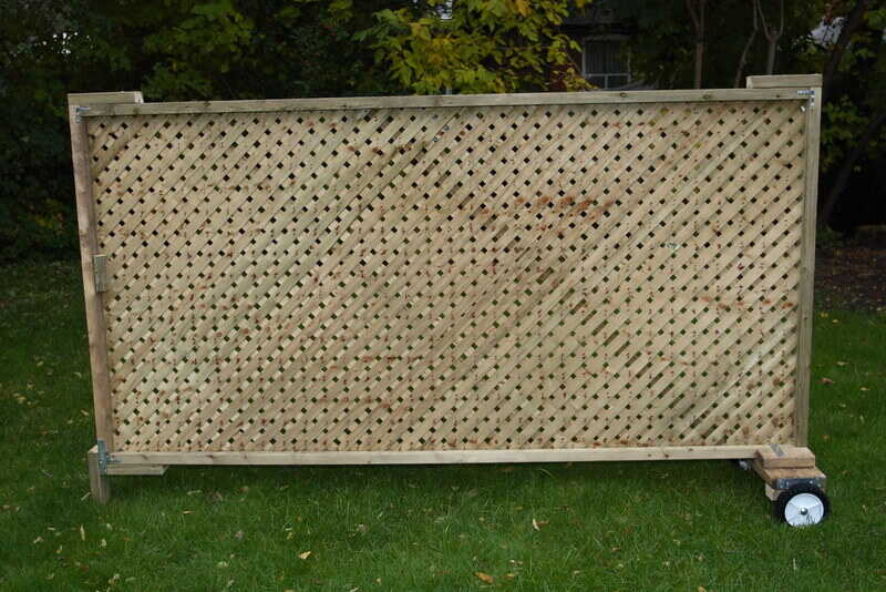 Privacy screen in a lawn