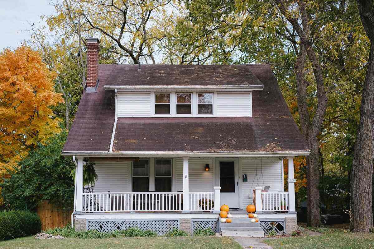 house with asphalt shingles