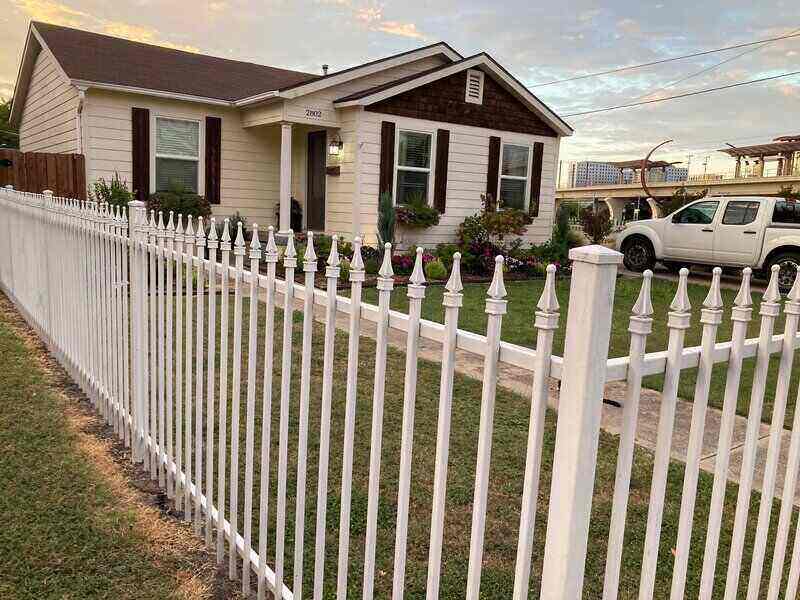 Wrought iron fence outside a Dallas home