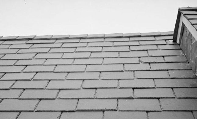 Slate roof tiles on a home in Greenbelt, Maryland