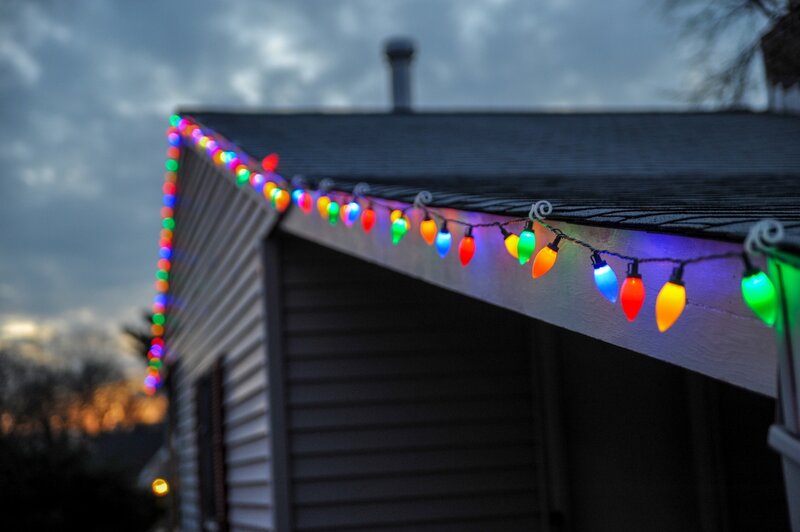 Light Bulbs hanging on roof