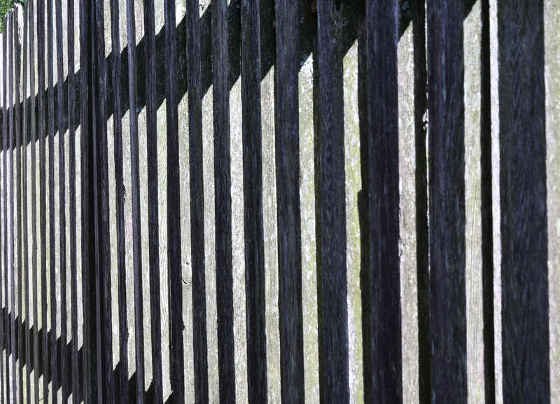 A shadow box fence