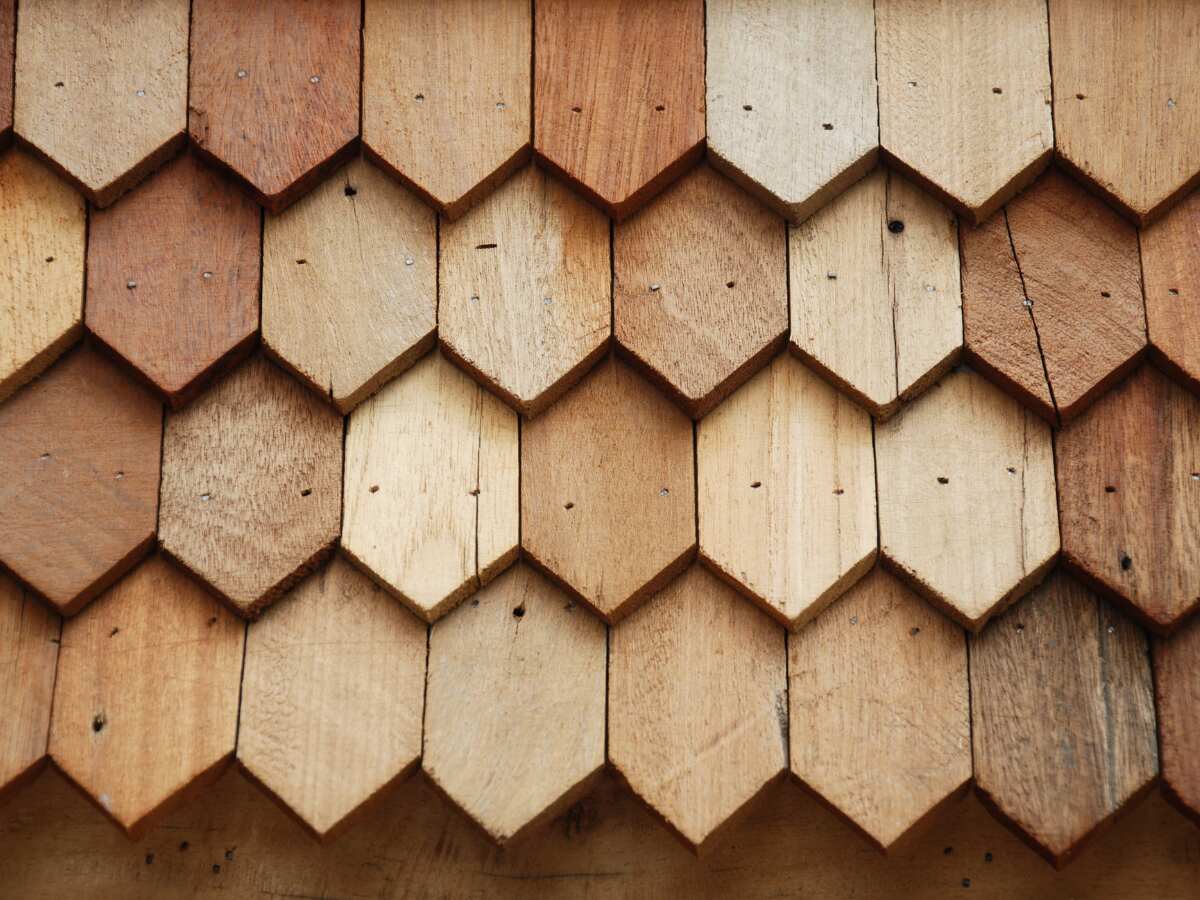 A wood roof