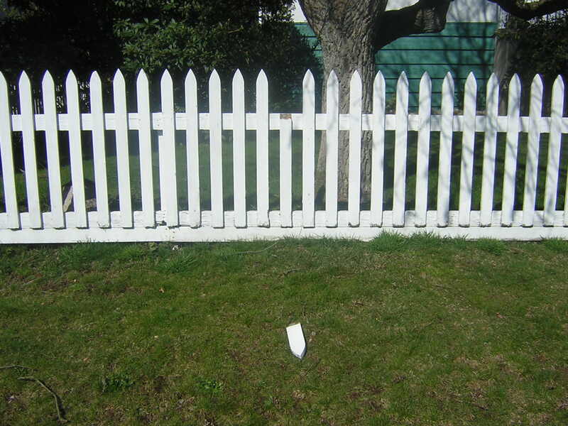 wooden picket fence