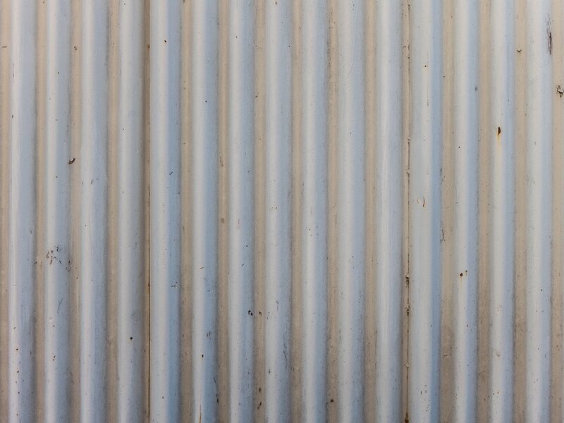 corrugated metal fence