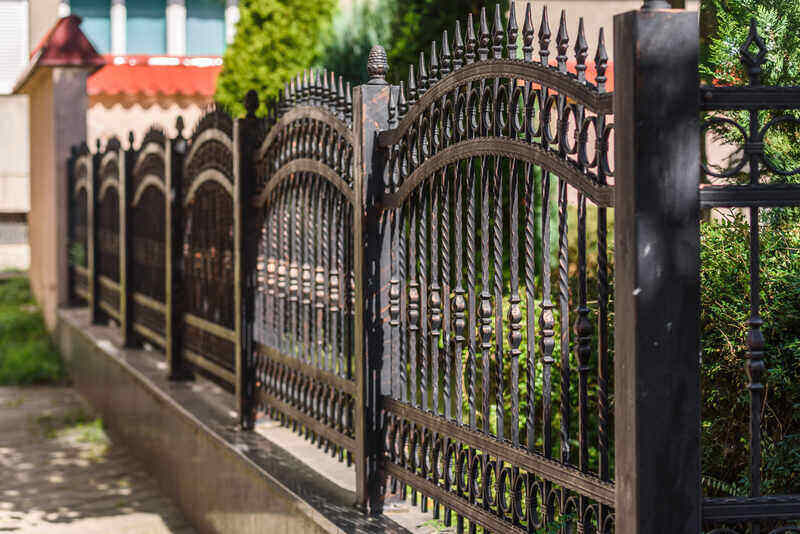 wrought iron fence