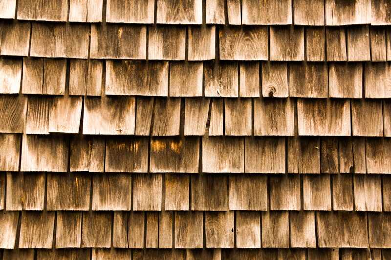 Wooden shingles roof