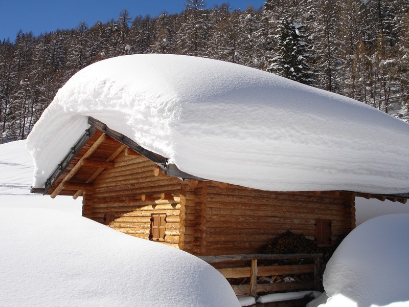 Snow on roof
