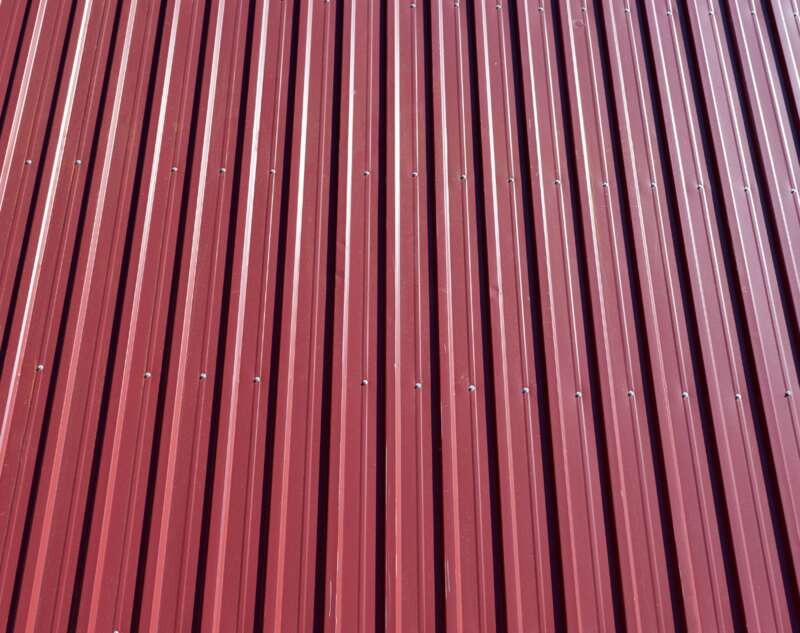 A house with steel roof